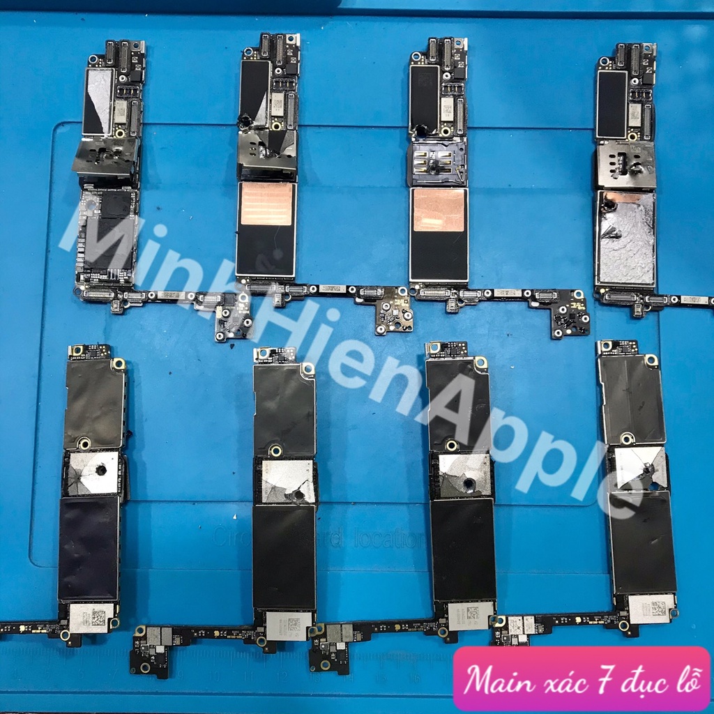 Main xác iPhone 7 đục lỗ, chỉ lấy được ic