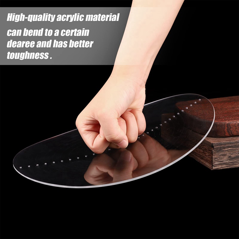 La Bàn Tròn 10 inch Bằng Acrylic Trong Suốt Dùng Để Làm Mộc