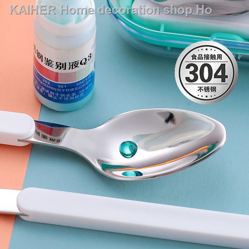 Bộ muỗng nĩa đũa ba món bằng thép không gỉ 304 có thể gấp gọn sáng tạo cho học sinh