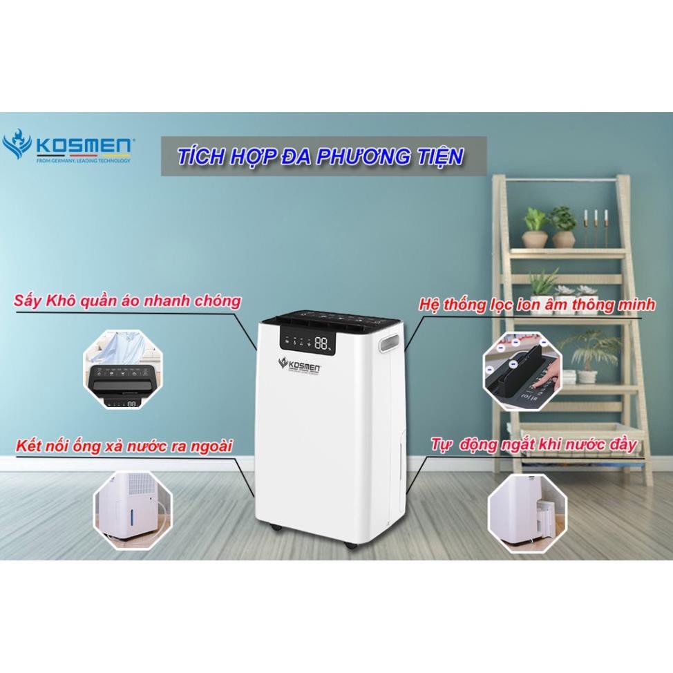 Máy hút ẩm lọc không khí Kosmen KM-60S - Dung tích 7L -Hút ẩm 60L/ngày - Bảo hành 24 tháng - Befoyo