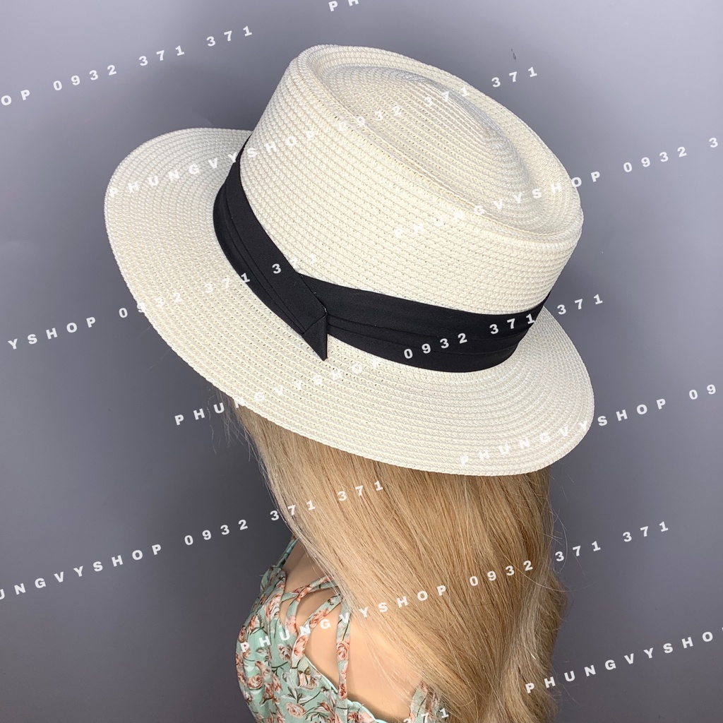 LP - Mũ cói VÀNH NHỎ GAUCHO DÂY VIỀN GẤP- nón vành đi biển che nắng