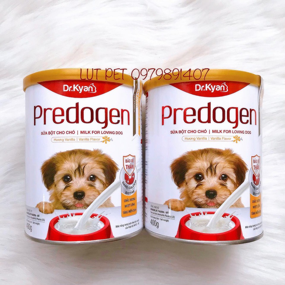 Sữa bột chó mèo Dr.kyan bổ sung khoáng vitamin canxi dinh dưỡng precaten, predogen hộp 400gr - lutpet