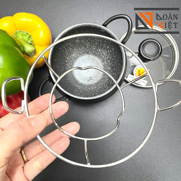 [Tặng ĐẾ INOX] Nồi Cơm Niêu mẫu MỚI SIÊU ĐẸP làm từ HỢP KIM NHÔM VÂN ĐÁ CHỐNG DÍNH. Niêu NHÔM đức Nguyên khối ĐẴNG CẤP