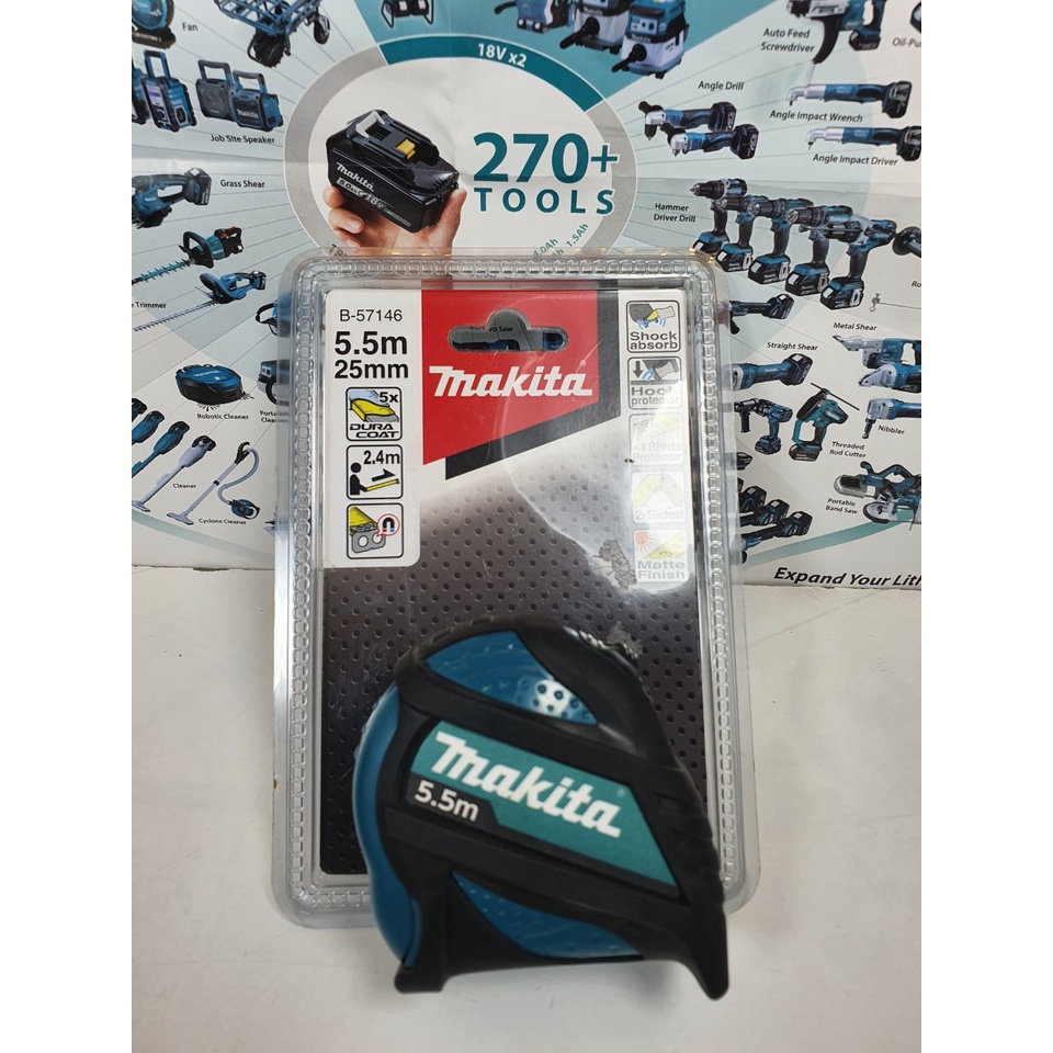 Thước cuộn thép Makita 5.5mx25mm B-57146