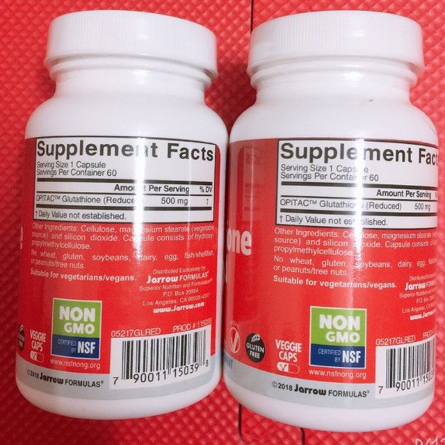 viên uống glutathione reduced  500mg của mỹ | Thế Giới Skin Care