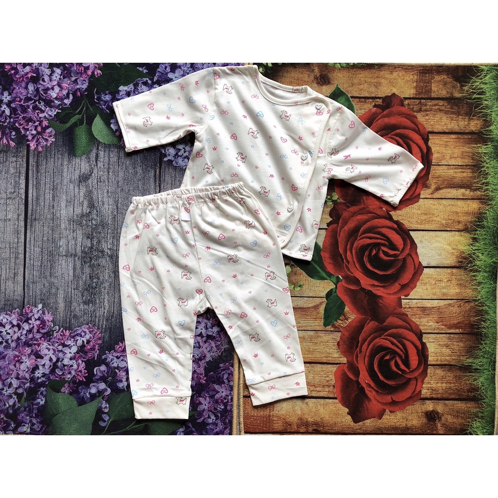 Bộ quần áo sơ sinh Cotton xuất Hàn cho bé sơ sinh đến 9 tháng