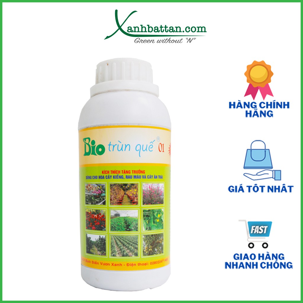 Dịch Trùn Quế Hữu Cơ Bio 01 Phục Hồi Cây Suy Yếu, Dưỡng Cây, Kích Rễ Chai 500 ml