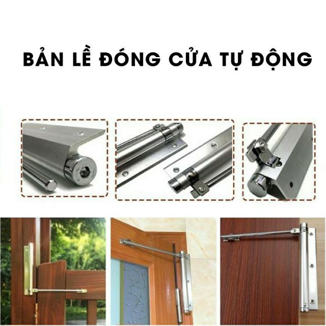 (GIÁ HỦY DIỆT) BỘ BẢN LỀ ĐÓNG CỬA TỰ ĐỘNG INOX 304