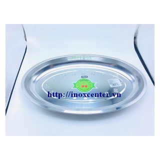 DĨA INOX HÌNH HỘT XOÀI ĐƯỜNG KÍNH 35 CM