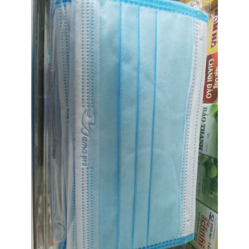 Khẩu trang y tế 4lớp giấy kháng khuẩn nam anh 1 hộp 50 cái