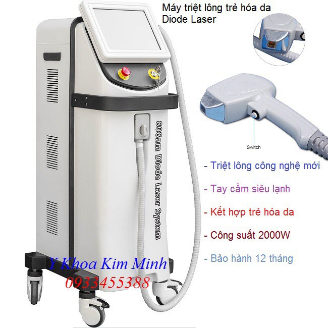 Máy triệt lông thông minh Diode Laser 808nm - công nghệ bán dẫn nhiệt lạnh [LỖI 1 ĐỔI 1 - BẢO HÀNH 12 THÁNG]