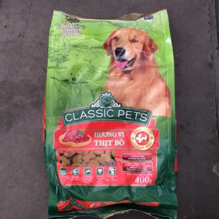 THỨC ĂN CHO CHÓ HƯƠNG VỊ THỊT BÒ VÀ SỮA 400g CLASSIC PETS THƯƠNG HIỆU HOA KÌ