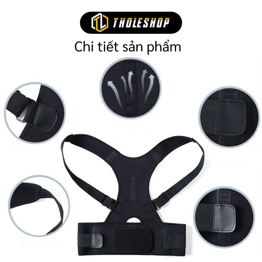Đai Chống Gù Lưng - Đai Định Hình Cột Sống, Chỉnh Sửa Tư Thế Giảm Đau Mỏi Vai 8080