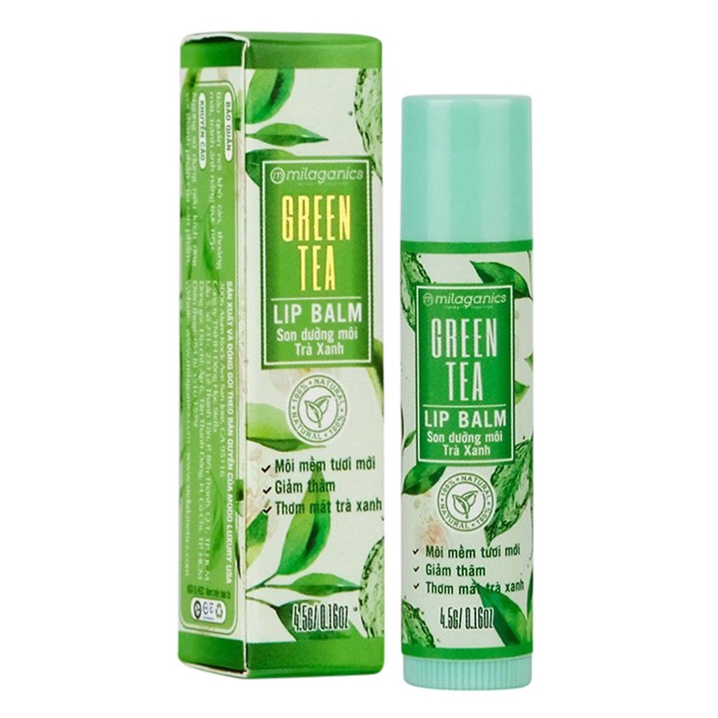 Lip Balm_ Son dưỡng môi trà xanh Milaganics