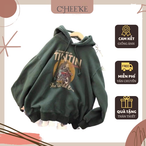 [ Có Video + Ảnh Thật ] Áo Hoodie Tin Tin Chạy Xe Cheeke House mã 693