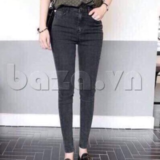 Quần jean nữ bó đen xám thời trang tcs ms1007