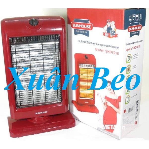 Sưởi Điện 3 Bóng Halogen Cao Cấp Sunhouse SHD7016