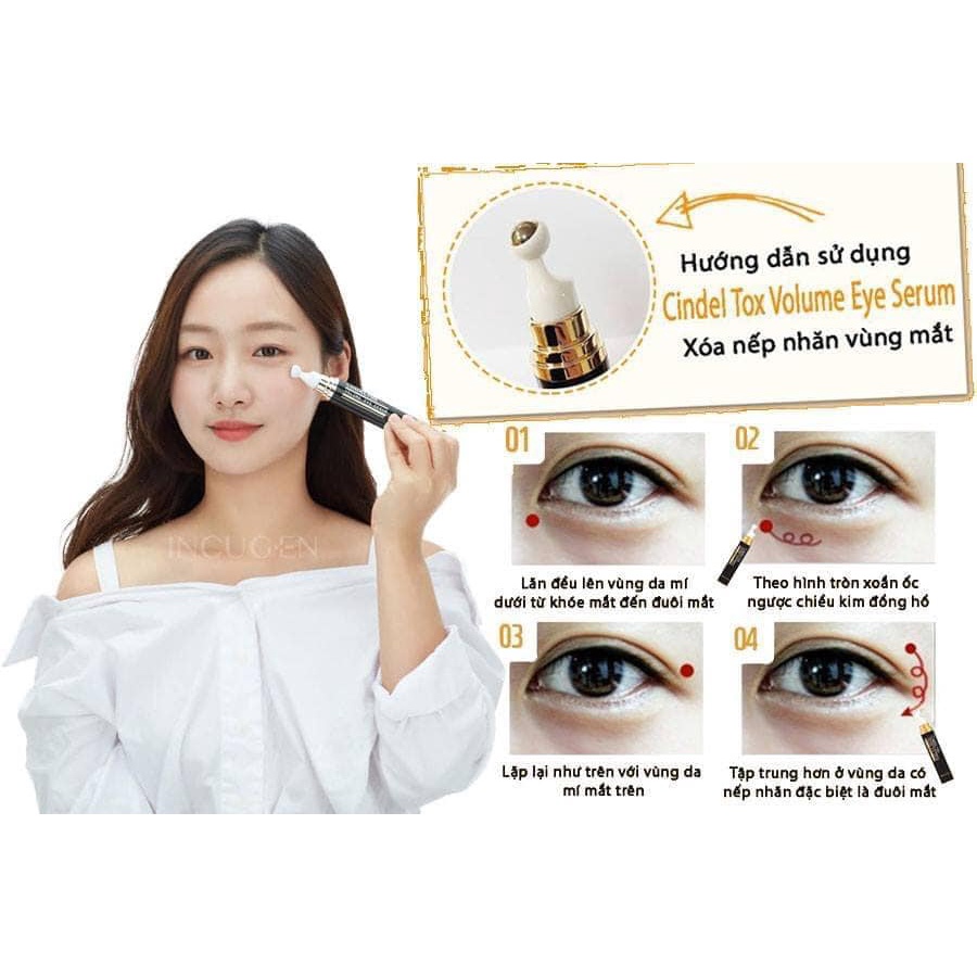 Thanh lăn mắt Cindel Tox Volume Eye Serum