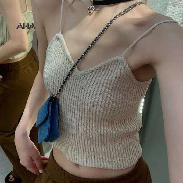 Túi đeo chéo AHA official vải denim thiết kế họa tiết kim cương thời trang dành cho nữ