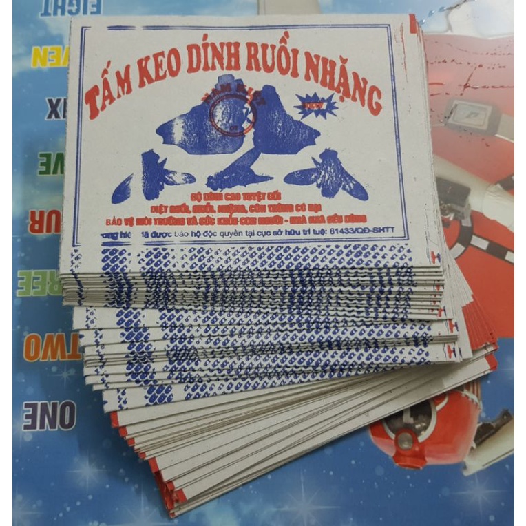 COMBO 10 Tấm Keo Dính Ruồi Nhặng Siêu Dính - Miếng Keo Dán Dính Ruồi Loại Tốt