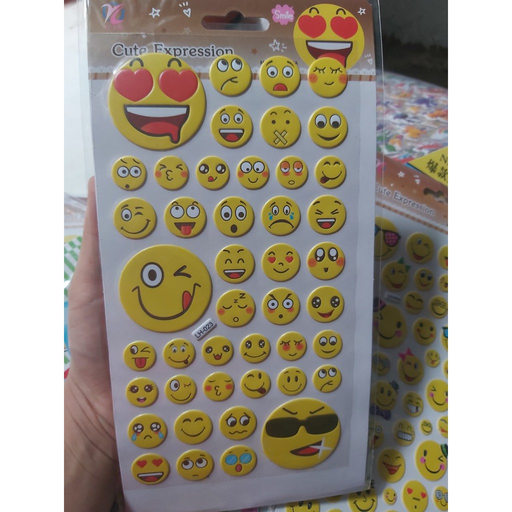 Sticker dán hình mặt cười,cute cho bé vui chơi