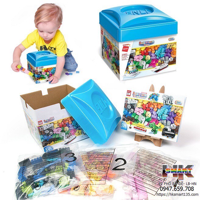 Đồ chơi xếp hình, lego 520 và 460 chi tiết bằng nhựa an toàn ABS cho bé