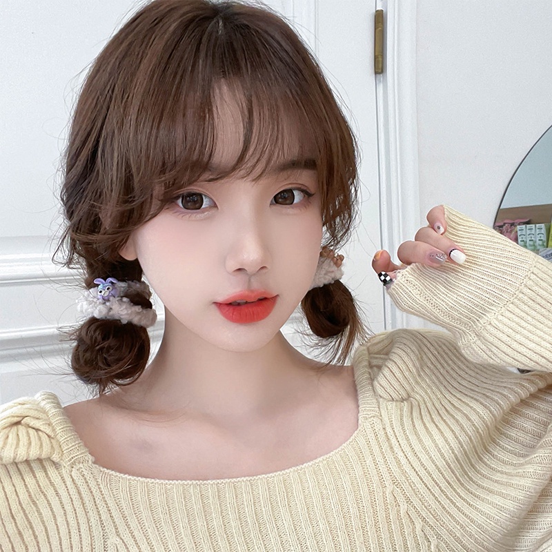 Dây cột tóc tùy chọn kiểu dáng họa tiết hoạt hình dễ thương thời trang thu đông cho nữ