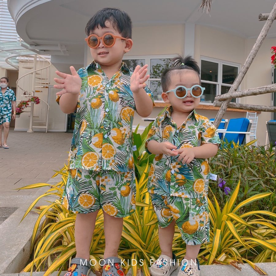 Kính mát chống UV phong cách Hàn Quốc cho bé trai, bé gái 1 - 8 tuổi - Moon kids fashion