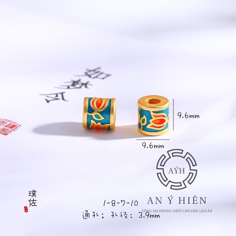 Charm Lu thống Tây Tạng hoa xanh #C274 ( An Ý Hiên)