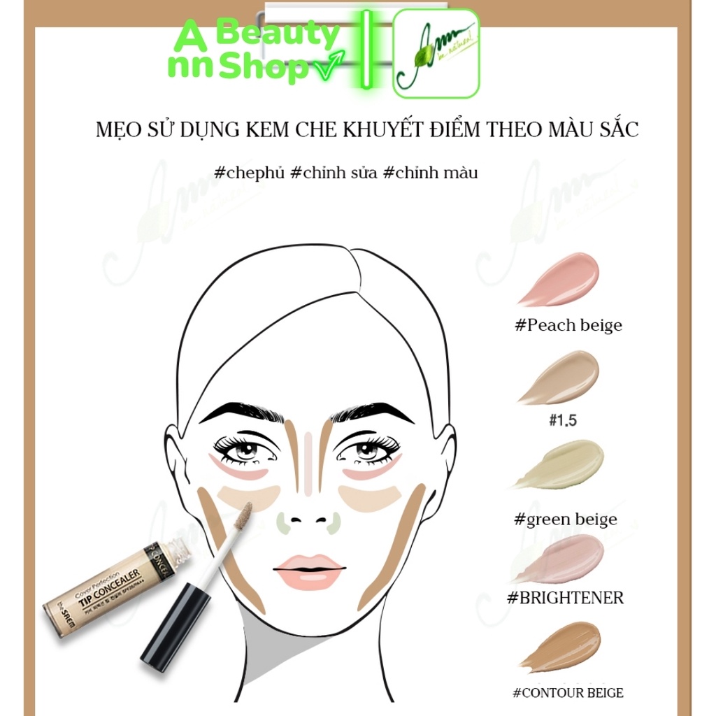 Che khuyết điểm HE SAEM COVER PERFECTION TIP CONCEALER