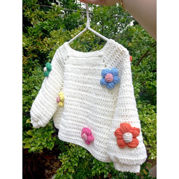 ÁO KHOÁC HOA MÃ K01 CROCHET LIINHANDMADE