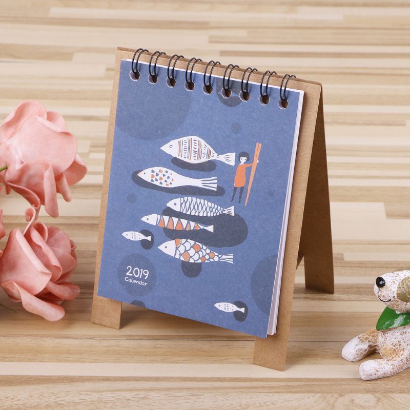 Lịch Để Bàn 2019 Họa Tiết Hoạt Hình Dễ Thương