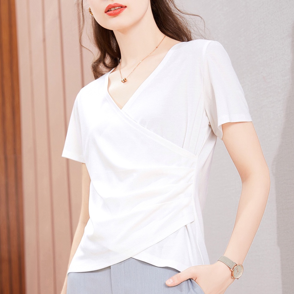 J208A Áo thun nữ hè ngắn tay hàng nhập