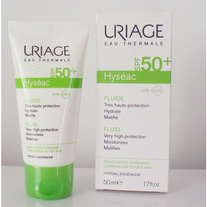 Uriage Hyseac Very High Protection Matifying Fluid SPF50+ - Kem Chống Nắng 50ml