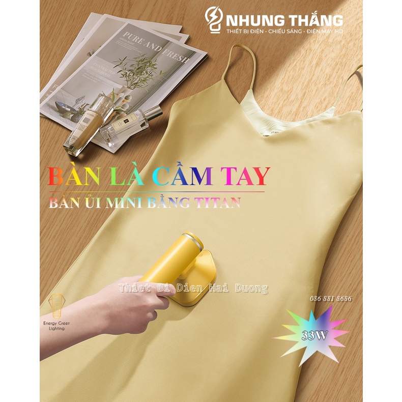 Bàn Là Hơi Nước Cầm Tay LM-2005A - Bàn Ủi Mini Bằng Titan 33W - Có Thể Ủi Khô Và Ướt Tiện Lợi - Bảo Hành 1 năm -Có Video