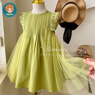 Đầm, Váy đi tiệc cho bé màu xanh cốm(Hàng loại 1)