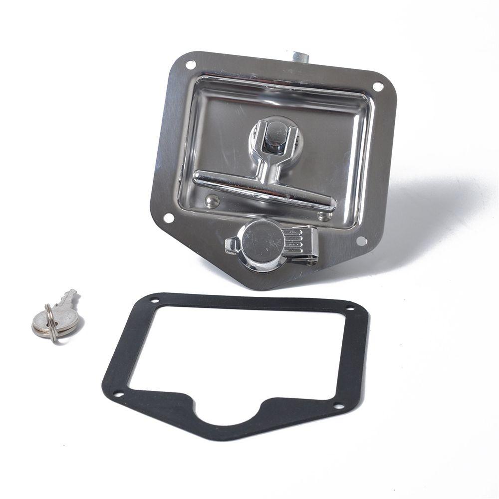 MAYSHOW Ổ Khóa Cửa Tủ Chén Nhà Để Xe Hình Chữ T Bằng Thép Không Gỉ