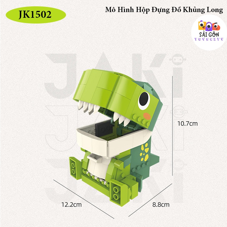 Đồ Chơi Lắp Ráp Kiểu LEGO Mô Hình Đồ Dùng Học Tập Khủng Long Fun Desk Cho Bé Siêu Dễ Thương JAKI Với 250+ PCS