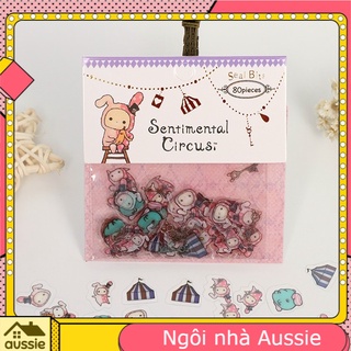 Túi Sticker 80 Miếng Dán Hoạt Hình - Aussie House
