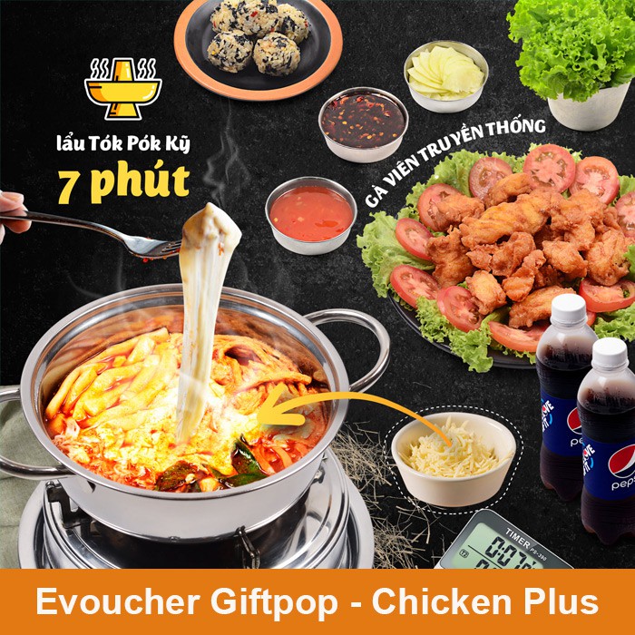 Miền Nam [Evoucher] Phiếu quà tặng nhà hàng CHICKEN PLUS trị giá 100.000 VNĐ