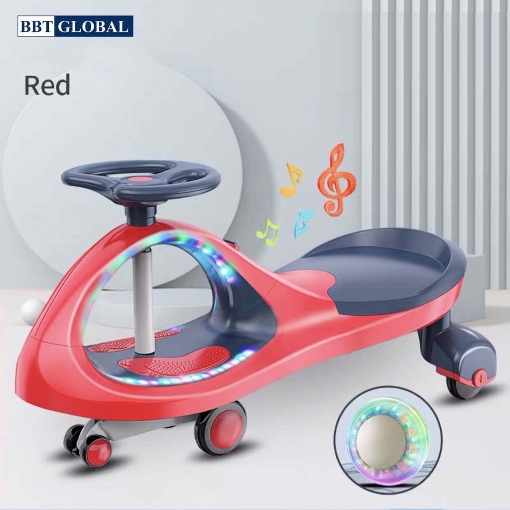 Xe lắc cho bé bánh cao su có đèn và nhạc BBT Global SW006