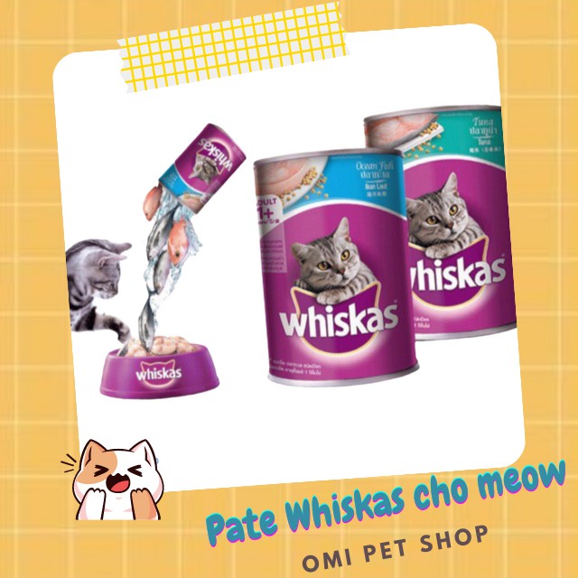 Thức ăn Pate Whiskas lon 400g cho mèo
