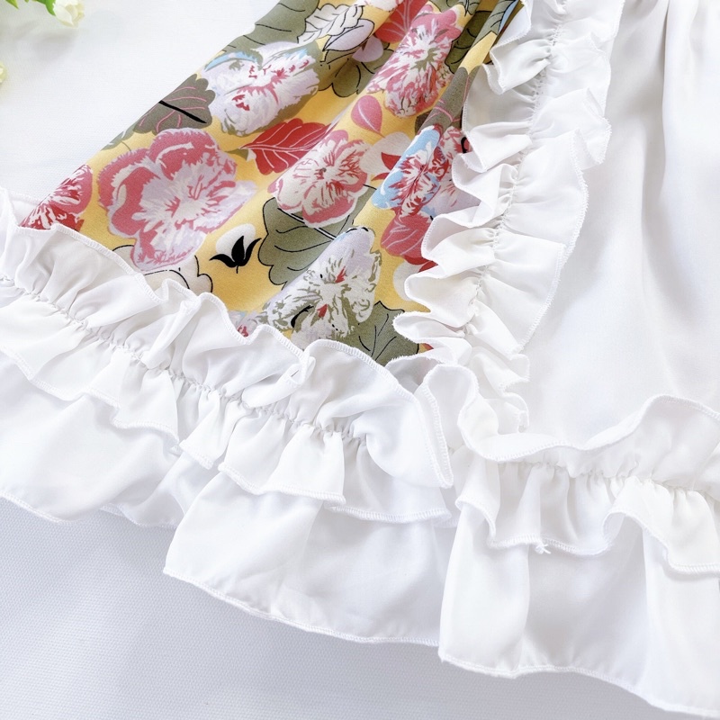 Váy Lụa Hoa Bèo Bé Gái 4 Đến 28kg, Đầm Bé Gái Chất Lụa Mềm Mát [A108]