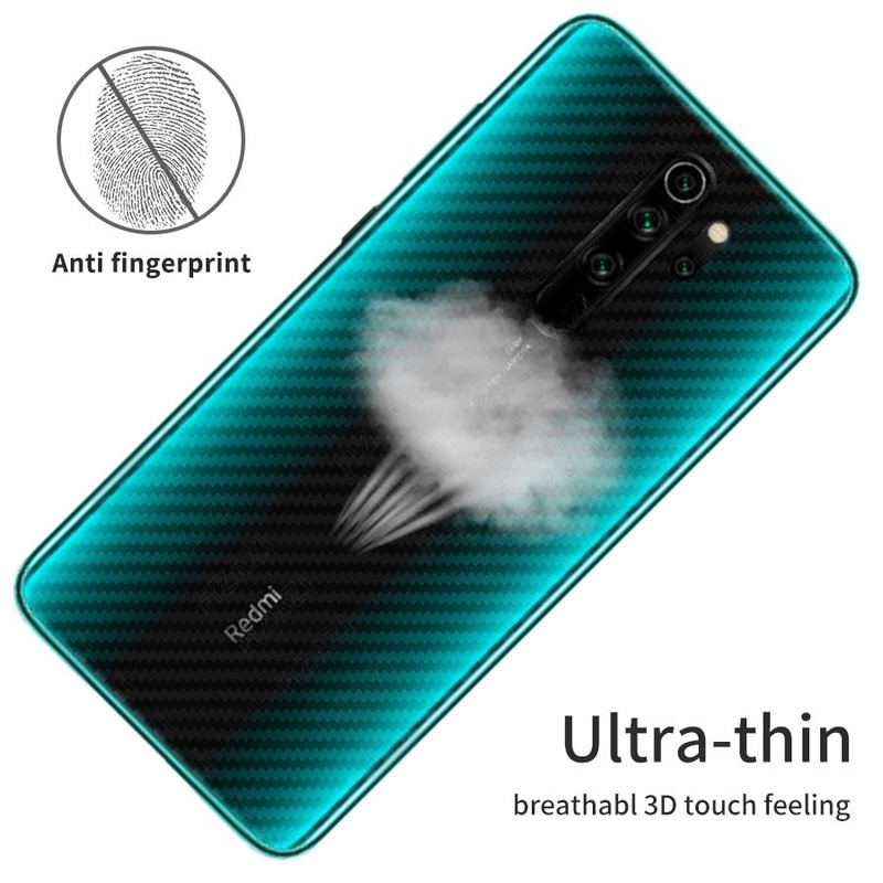 Miếng Dán Sợi Carbon 3d Bảo Vệ Mặt Sau Cho Xiaomi Redmi Note 9 8 7 Pro Max 9a 8a 7a 8t K20 K30 Pro