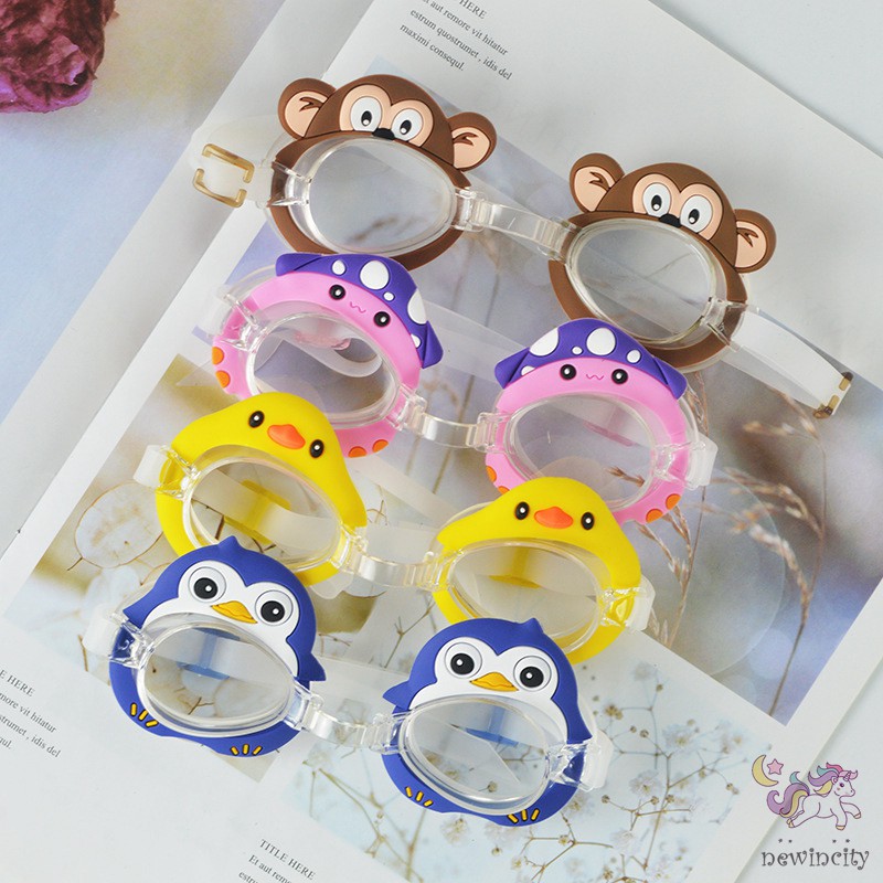 Kính Bơi Silicon Chống Nước Sương Mù Dễ Thương Cho Bé
