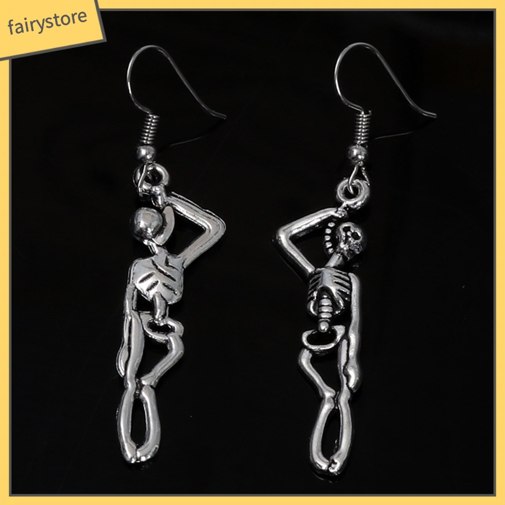 Bông tai hình bộ xương cá tính độc đáo phong cách gothic cho nữ