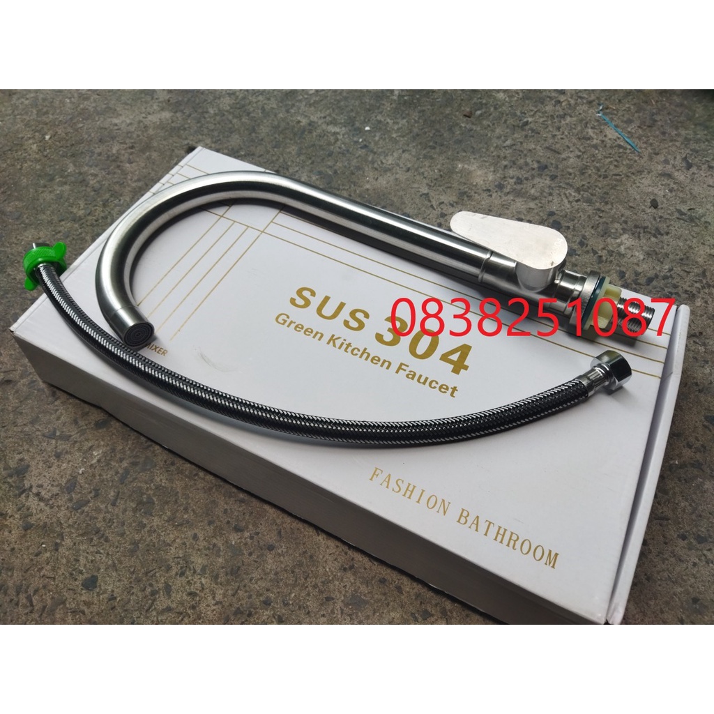 Vòi rửa chén lạnh inox 304 cao cấp ống phi 24