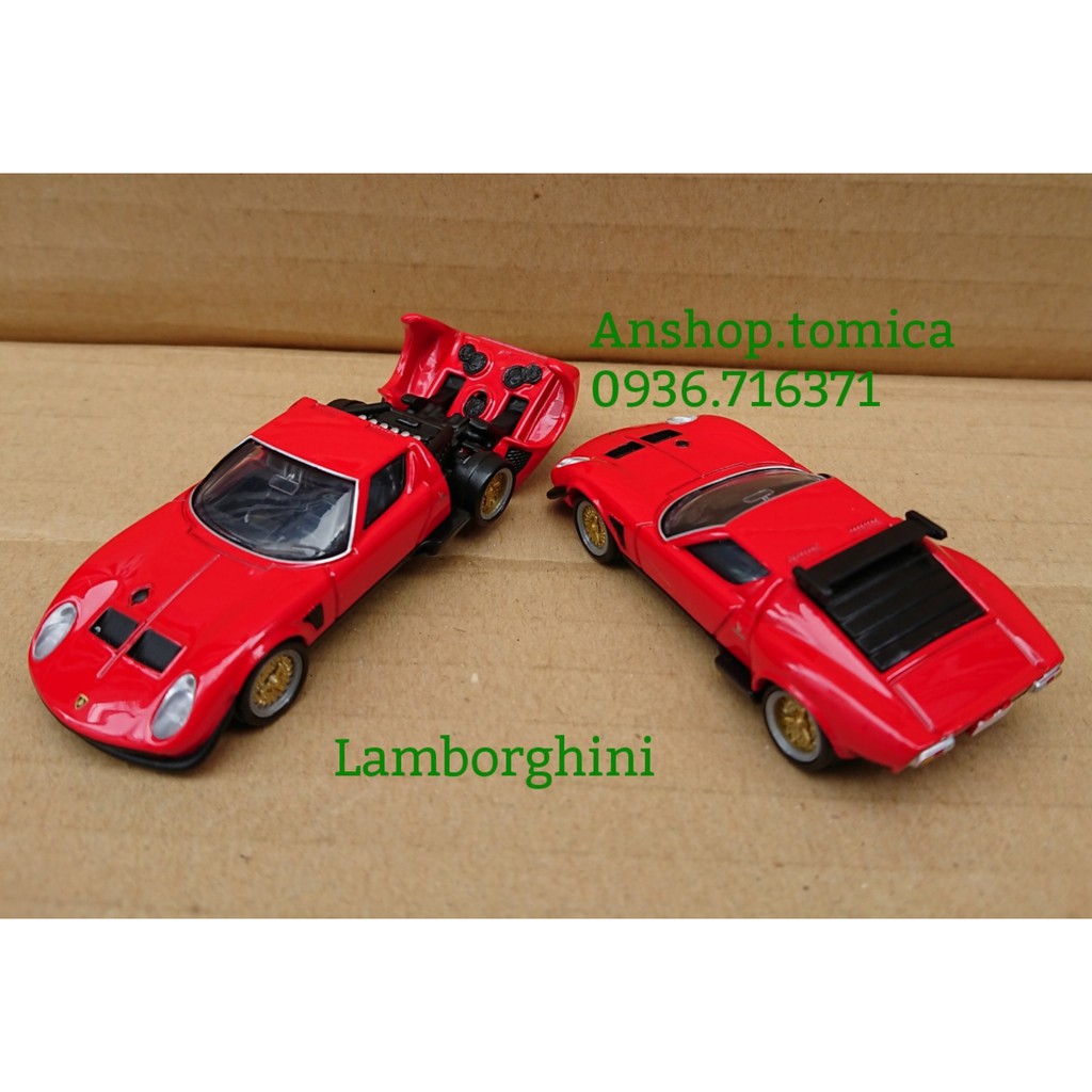 Mô hình xe Lambor premium màu đỏ tomica Nhật Bản