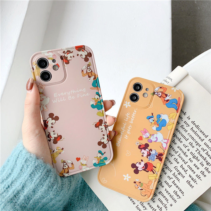 Phim hoạt hình cổ điển Gia đình iPhone 12ProMax Vỏ điện thoại iPhone11 11Pro 11ProMax Case trọn gói 12 12Pro X Xs Silicone 8Plus 7Plus Nữ Xr Cặp đôi Di động