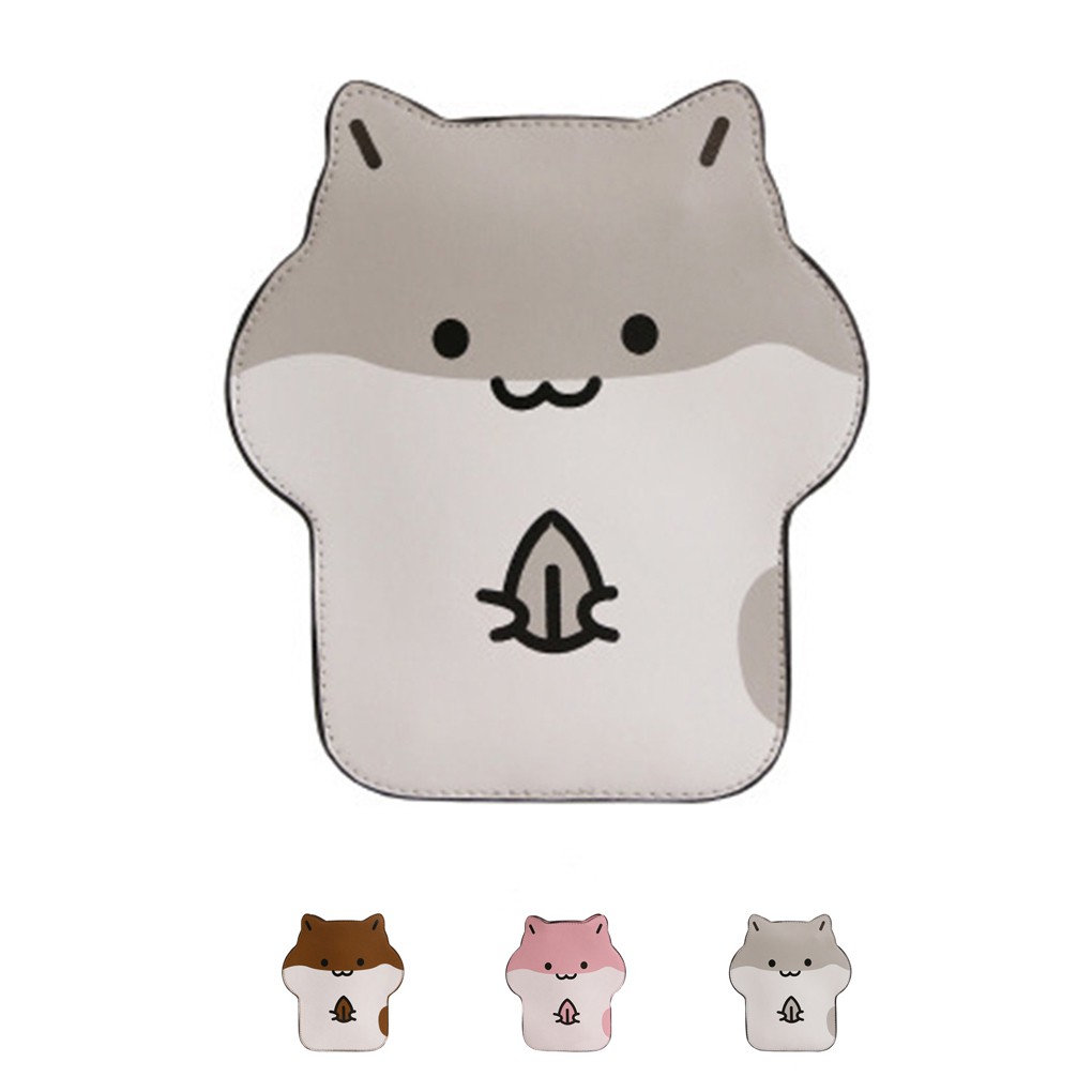 Túi Đeo Chéo Đựng Điện Thoại Hình Chuột Hamster Bằng Da PU Dành Cho Nữ